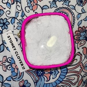 Stoney Clover Lane Fuchsia Clear Front Mini Pouch